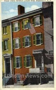 House Where Abraham Lincoln Died - District Of Columbia s, District of Columb...