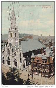 Air view, St. Mary's Cathedral and Glebe House, Halifax, N.S., Canada, PU_00-10s