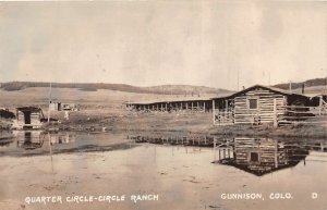 J27/ Gunnison Colorado RPPC Postcard c1910 Quarter Circle- Circle Ranch 297