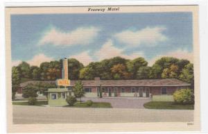 Freeway Motel US 441 Knoxsville Tennessee linen postcard