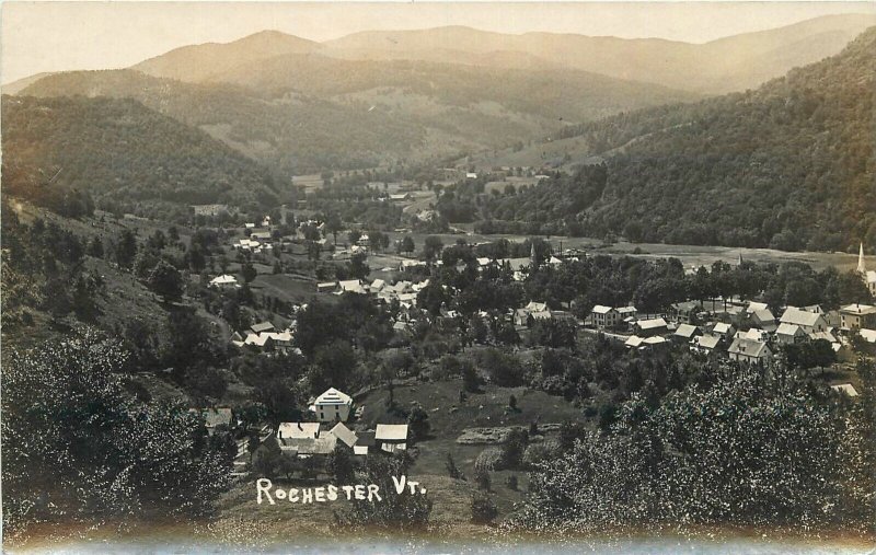 Postcard RPPC Vermont Rochester C-1910 Birdseye 23-12850