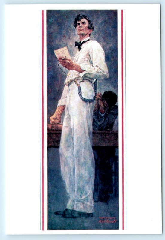 Norman Rockwell ~ Abraham LINCOLN FOR THE DEFENSE  4x6 Repro Vintage Postcard 