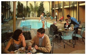 The Handlery Motor Hotel Pool Dining San Francisco CA Postcard c1950s