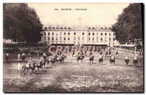 Old Postcard Carousel Horse Equestrian Saumur