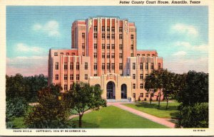 Texas Amarillo Potter County Court House Curteich