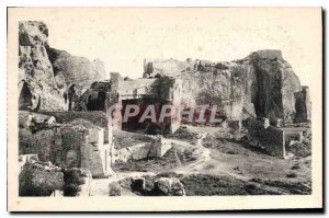 Old Postcard The Party Baux ruins of the feudal Chateau and the X century Sar...