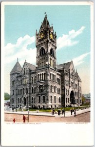 Grand Rapids Michigan MI, Side View, City Hall Building, Vintage Postcard