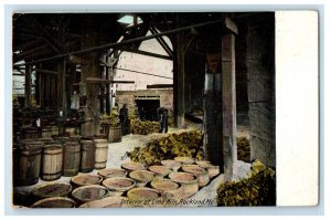 1913 Interior of Lime Kiln, Rockland Maine ME Antique Posted Postcard 
