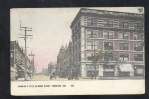 HAMMOND INDIANA DOWNTOWN HOHMAN STREET SCENE VINTAGE POSTCARD