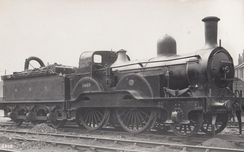 NER 1469 Train Railway Vintage Real Photo Postcard