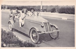 Blankenberge Classic Car Girls Dating Old Belgium Postcard