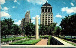 World War II Memorial Bell Telephone & Civil Courts Buildings MO Postcard PC31