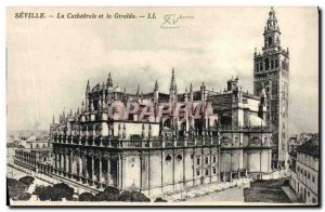 Old Postcard Sevilla Cathedral and Giralda