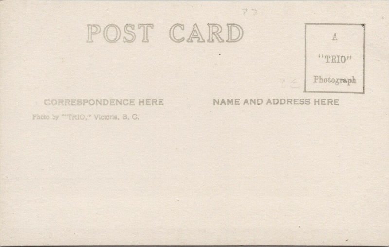 Victoria BC Finlayson Arm from Malahat Drive Unused TRIO RPPC Postcard E94