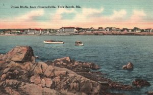 Vintage Postcard 1944 Union Bluffs From Concordville York Beach Maine York Gift