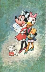 PC DISNEY, MINNIE MOUSE AND DAISY DUCK, Vintage Postcard (b35861)