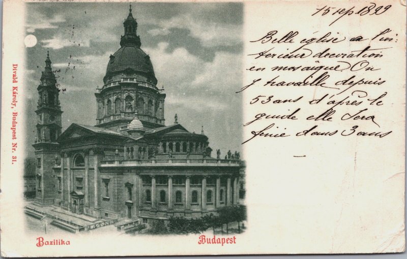 Hungary Budapest Bazilika Vintage Postcard C095