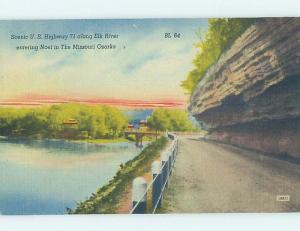 Linen WATER SCENE Noel - Ozarks - Near Joplin & Neosho Missouri MO hk2650