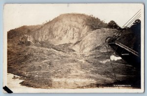 Panama Postcard Slide at Culebra Cut A.C. c1910 Antique Unposted RPPC Photo