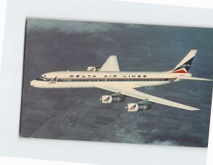 Postcard Delta's Douglas DC-8 FANJET