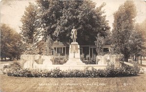 US6407 beardsley monument elkhart indiana real photo usa kalamazoo