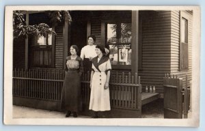 Women Postcard RPPC Photo Dress Making Ladies Tailoring Store c1910's Antique