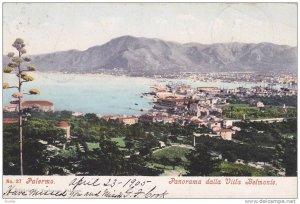 Panorama Dalla Villa Belmonte, Palermo (Sicily), Italy, PU-1908