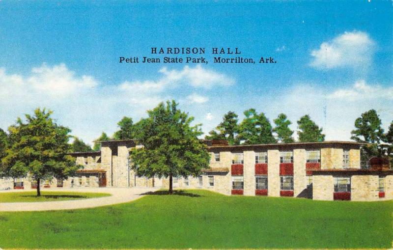 Morrilton Arkansas Petit Jean State Park Hardison Hall Vintage Postcard K90858