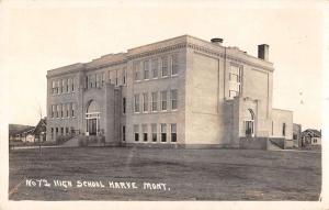 Harve Montana Historic High School Real Photo Antique Postcard K15800