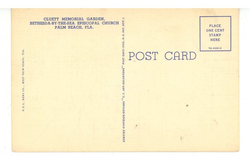 FL - Palm Beach. Cluett Memorial Garden