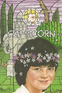 Capricorn Child By Stained Glass Window Rare Horoscope Postcard