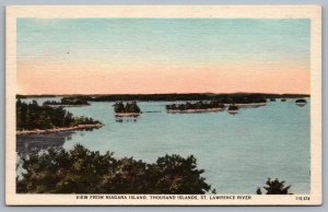 Postcard Thousand Islands Ontario c1930s View From Niagara Island Scenic