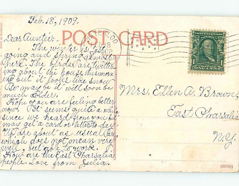 Divided-Back WATER SCENE Waterloo Iowa IA hk3443