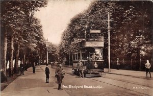 uk52619 new bedford road luton london real photo uk tram tramway