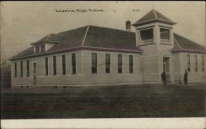 Loraine IL High School c1915 Real Photo Postcard 