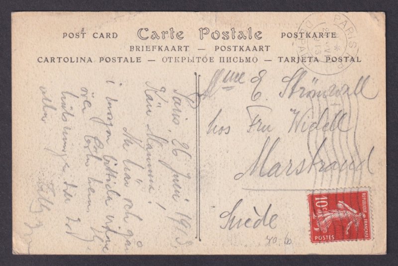 FRANCE, Postcard, Planes over Seine, Paris