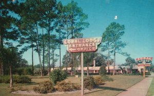 Vintage Postcard Coral Lodge Formerly Bishop's Mother Court Jacksonville Florida