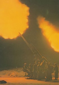 3.7 Inch Anti Aircraft Battery Fun Firing At Night Imperial War Museum Postcard