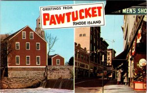 Postcard SHOP SCENE Pawtucket Rhode Island RI AM4768