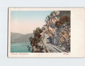 Postcard Tunneln Vossebanen Norway