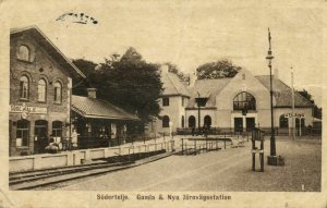 sweden, SÖDERTELJE, Gamla & Nya Järnvägsstation (1920) Postcard