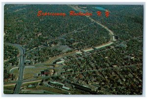 Aerial View Of Greater Rochester Showing New Expressway Rochester NY Postcard