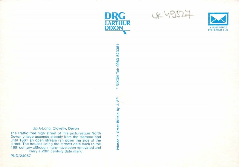 uk49527 up a long clovelly devon uk