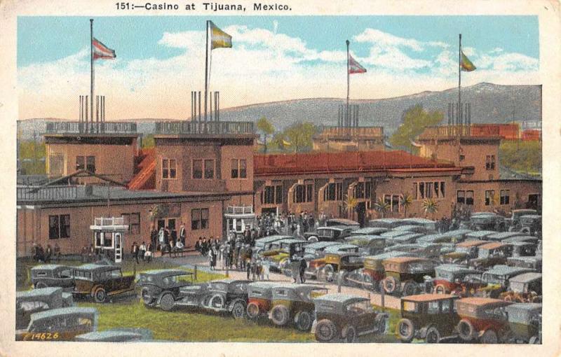 Tijuana Mexico Casino Birdseye View Antique Postcard K63796