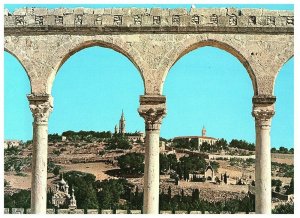 Mt of Olives from the Temple Area Jerusalem Postcard 4 x 6