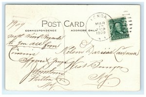 1909 Hotel Roy Fonda New York Destroyed by Fire Hand Colored Postcard