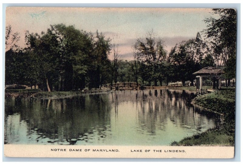 Baltimore Maryland MD Postcard Notre Dame Of Maryland Lake Of the Lindens c1910s