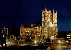 England London Westminster Abbey By Night 1972