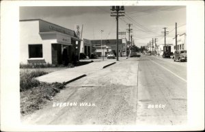 Everson WA Street Sceen Real Photo Postcard