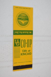 University of Oregon Co-Op 13th at Kincaid 20 Strike Matchbook Cover